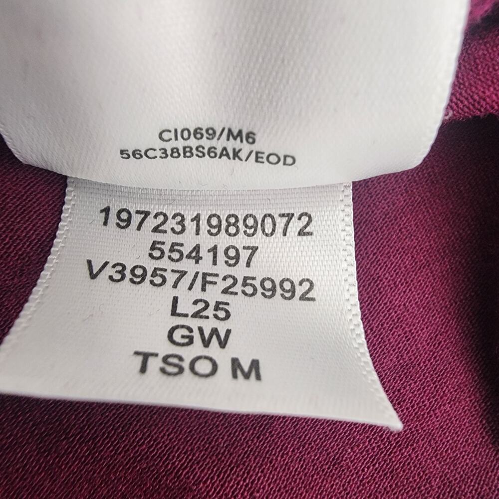 Lands' End Women's 3/4 Sleeve Lightweight Jersey Embellished Top Vivid Plum M - Picture 9 of 10